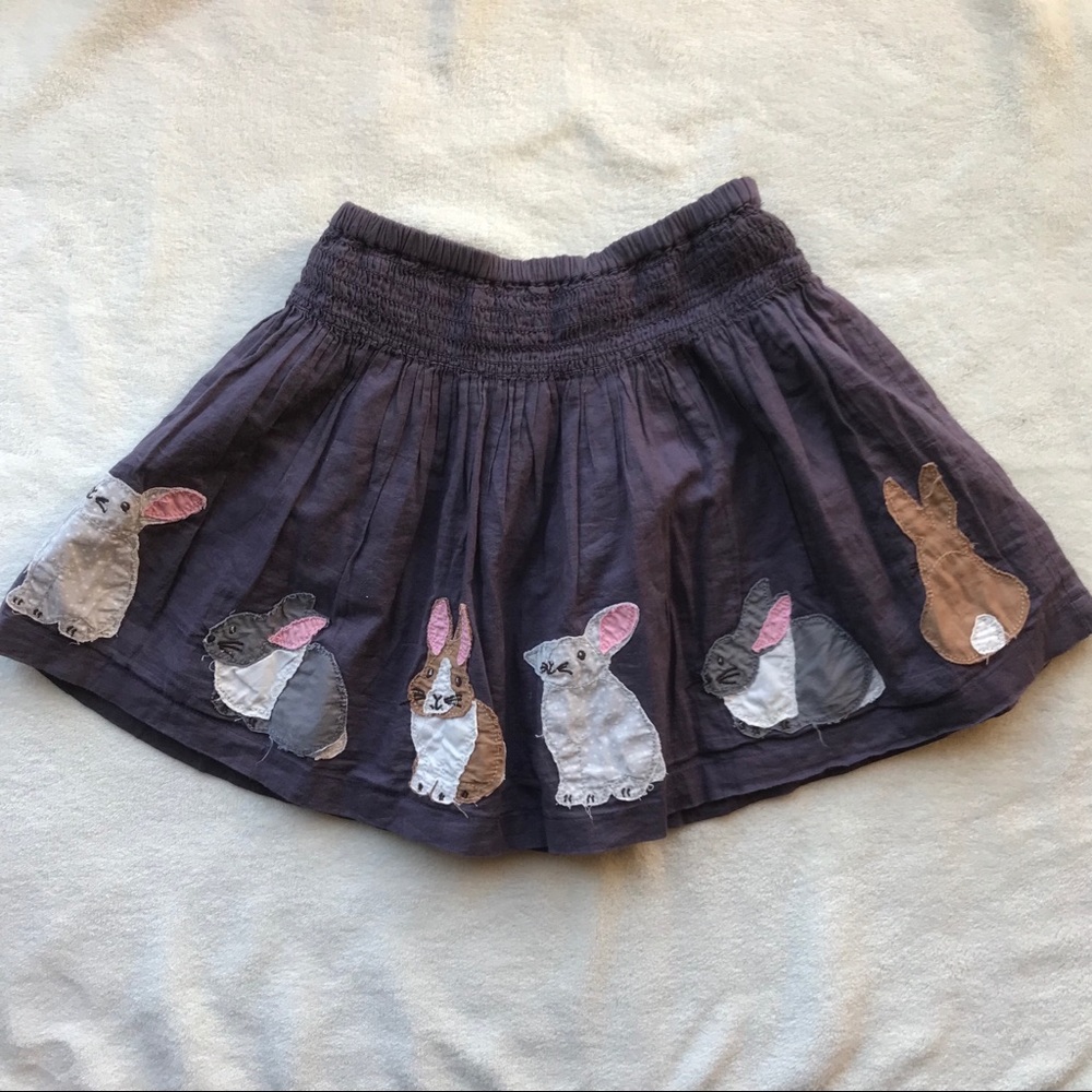 [Mini Boden] Bunny Appliqué Skirt